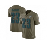 Youth Nike Philadelphia Eagles #23 Rodney McLeod Limited Olive 2017 Salute to Service NFL Jersey