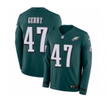 Youth Nike Philadelphia Eagles #47 Nate Gerry Limited Green Therma Long Sleeve NFL Jersey