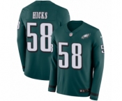 Youth Nike Philadelphia Eagles #58 Jordan Hicks Limited Green Therma Long Sleeve NFL Jersey