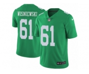 Youth Nike Philadelphia Eagles #61 Stefen Wisniewski Limited Green Rush NFL Jersey