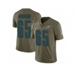 Youth Nike Philadelphia Eagles #65 Lane Johnson Limited Olive 2017 Salute to Service NFL Jersey