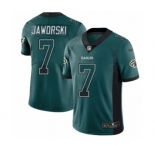 Youth Nike Philadelphia Eagles #7 Ron Jaworski Limited Green Rush Drift Fashion NFL Jersey