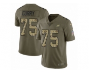 Youth Nike Philadelphia Eagles #75 Vinny Curry Limited Olive Camo 2017 Salute to Service NFL Jersey