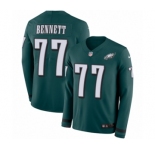 Youth Nike Philadelphia Eagles #77 Michael Bennett Limited Green Therma Long Sleeve NFL Jersey
