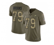 Youth Nike Philadelphia Eagles #79 Brandon Brooks Olive Camo Stitched NFL Limited 2017 Salute to Service Jersey