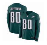 Youth Nike Philadelphia Eagles #80 Jordan Matthews Limited Green Therma Long Sleeve NFL Jersey