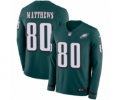 Youth Nike Philadelphia Eagles #80 Jordan Matthews Limited Green Therma Long Sleeve NFL Jersey