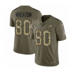 Youth Nike Philadelphia Eagles #80 Markus Wheaton Limited Olive Camo 2017 Salute to Service NFL Jersey