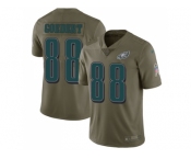Youth Nike Philadelphia Eagles #88 Dallas Goedert Olive Stitched NFL Limited 2017 Salute to Service Jersey