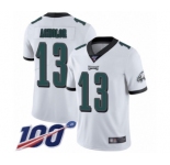 Youth Philadelphia Eagles #13 Nelson Agholor White Vapor Untouchable Limited Player 100th Season Football Jersey