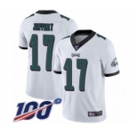 Youth Philadelphia Eagles #17 Alshon Jeffery White Vapor Untouchable Limited Player 100th Season Football Jersey
