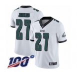 Youth Philadelphia Eagles #27 Malcolm Jenkins White Vapor Untouchable Limited Player 100th Season Football Jersey