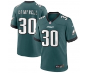 Youth Philadelphia Eagles #30 Jihaad Campbell Nike Midnight Green Limited Jersey.webp
