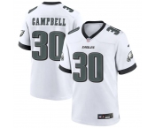 Youth Philadelphia Eagles #30 Jihaad Campbell Nike White Limited Jersey.webp