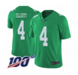 Youth Philadelphia Eagles #4 Jake Elliott Limited Green Rush Vapor Untouchable 100th Season Football Jersey