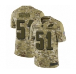 Youth Philadelphia Eagles #51 Zach Brown Limited Camo 2018 Salute to Service Football Jersey