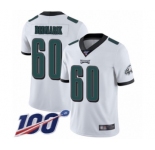 Youth Philadelphia Eagles #60 Chuck Bednarik White Vapor Untouchable Limited Player 100th Season Football Jersey