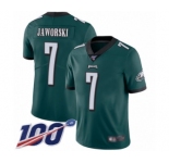 Youth Philadelphia Eagles #7 Ron Jaworski Midnight Green Team Color Vapor Untouchable Limited Player 100th Season Football Jersey