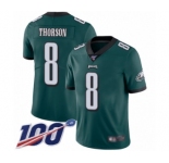 Youth Philadelphia Eagles #8 Clayton Thorson Midnight Green Team Color Vapor Untouchable Limited Player 100th Season Football Jersey