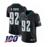 Youth Philadelphia Eagles #92 Reggie White Black Alternate Vapor Untouchable Limited Player 100th Season Football Jersey