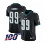 Youth Philadelphia Eagles #99 Jerome Brown Black Alternate Vapor Untouchable Limited Player 100th Season Football Jersey
