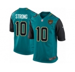 Men Nike Jacksonville Jaguars #10 Jaelen Strong Game Teal Green Team Color NFL Jersey