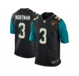 Men's Nike Jacksonville Jaguars #3 Brad Nortman Game Black Alternate NFL Jersey