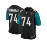 Men's Nike Jacksonville Jaguars #74 Mackenzy Bernadeau Game Black Alternate NFL Jersey
