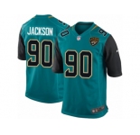 Men's Nike Jacksonville Jaguars #90 Malik Jackson Game Teal Green Team Color NFL Jersey
