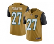 Men's Nike Jacksonville Jaguars #27 Leonard Fournette Elite Gold Rush NFL Jersey