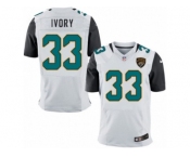 Men's Nike Jacksonville Jaguars #33 Chris Ivory Elite White NFL Jersey