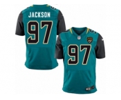 Men's Nike Jacksonville Jaguars #97 Malik Jackson Elite Teal Green Team Color NFL Jersey