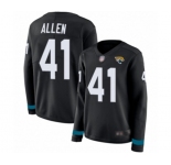 Women Jacksonville Jaguars #41 Josh Allen Limited Black Therma Long Sleeve Football Jersey