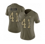 Women Jacksonville Jaguars #41 Josh Allen Limited Olive Camo 2017 Salute to Service Football Jersey