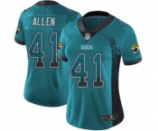 Women Jacksonville Jaguars #41 Josh Allen Limited Teal Green Rush Drift Fashion Football Jersey