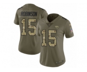 Women Nike Jacksonville Jaguars #15 Allen Robinson Limited Olive Camo 2017 Salute to Service NFL Jersey