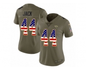 Women Nike Jacksonville Jaguars #44 Myles Jack Limited Olive USA Flag 2017 Salute to Service NFL Jersey
