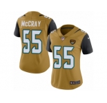 Women Nike Jacksonville Jaguars #55 Lerentee McCray Limited Gold Rush Vapor Untouchable NFL Jersey