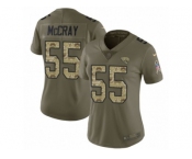 Women Nike Jacksonville Jaguars #55 Lerentee McCray Limited Olive Camo 2017 Salute to Service NFL Jersey