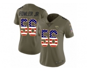 Women Nike Jacksonville Jaguars #56 Dante Fowler Jr Limited Olive USA Flag 2017 Salute to Service NFL Jersey