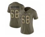 Women Nike Jacksonville Jaguars #68 Earl Watford Limited Olive Camo 2017 Salute to Service NFL Jersey
