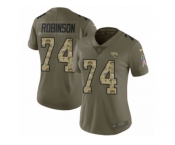 Women Nike Jacksonville Jaguars #74 Cam Robinson Limited Olive Camo 2017 Salute to Service NFL Jersey