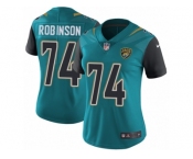 Women Nike Jacksonville Jaguars #74 Cam Robinson Teal Green Team Color Vapor Untouchable Limited Player NFL Jersey