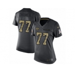 Women Nike Jacksonville Jaguars #77 Patrick Omameh Limited Black 2016 Salute to Service NFL Jersey