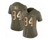 Women Nike Jacksonville Jaguars #84 Keelan Cole Limited Olive Gold 2017 Salute to Service NFL Jersey