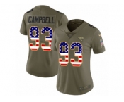 Women Nike Jacksonville Jaguars #93 Calais Campbell Limited Olive USA Flag 2017 Salute to Service NFL Jersey