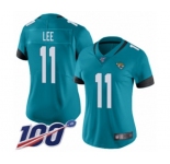 Women's Jacksonville Jaguars #11 Marqise Lee Teal Green Alternate Vapor Untouchable Limited Player 100th Season Football Jersey