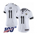 Women's Jacksonville Jaguars #11 Marqise Lee White Vapor Untouchable Limited Player 100th Season Football Jersey