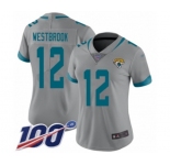 Women's Jacksonville Jaguars #12 Dede Westbrook Silver Inverted Legend Limited 100th Season Football Jersey