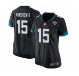 Women's Jacksonville Jaguars #15 Gardner Minshew II Game Black Team Color Football Jersey